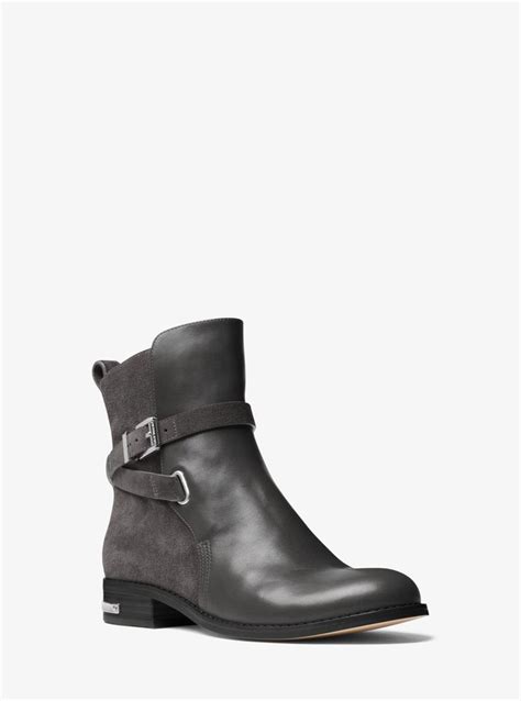 michael kors arley ankle boot suede|Arley Leather and Suede Ankle Boot .